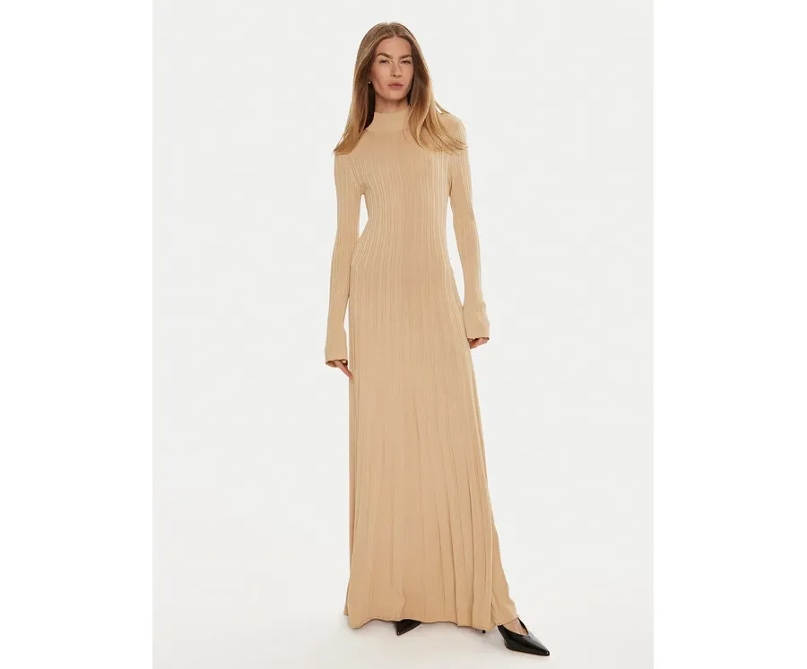 obrazek 1 IVY OAK Sukienka dzianinowa Kourtney IO113144 Beżowy Slim Fit