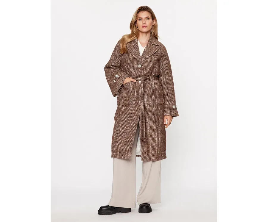 obrazek 1 Custommade Płaszcz wełniany Halina 999511879 Brązowy Oversize