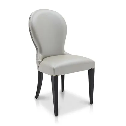 Zdjęcie Eleganckie krzesło skórzane w stylu współczesnym - Sevensedie