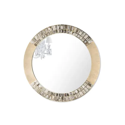 Zdjęcie Ekskluzywne okrągłe lustro ścienne z najwyższej jakości materiałów – Arcahorn