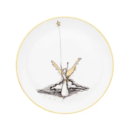 Picture Stylish porcelain ashtray with a depiction of an angel - Vista Alegre