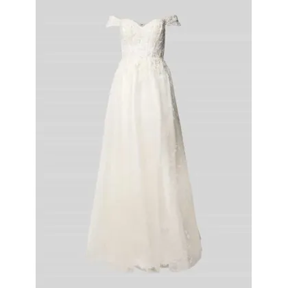 Zdjęcie Suknia ślubna z odkrytymi ramionami i cekinowym obszyciem