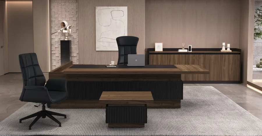 obrazek 1 Drewniany zestaw mebli do gabinetu