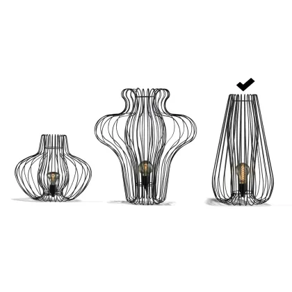 Zdjęcie Lampa z cienkich stalowych drutów w nowoczesnym stylu 67cm - Colico