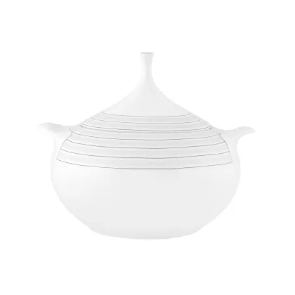 Zdjęcie Waza z porcelany Elegant z delikatnym ozdobnym wykończeniem w linie - Vista Alegre