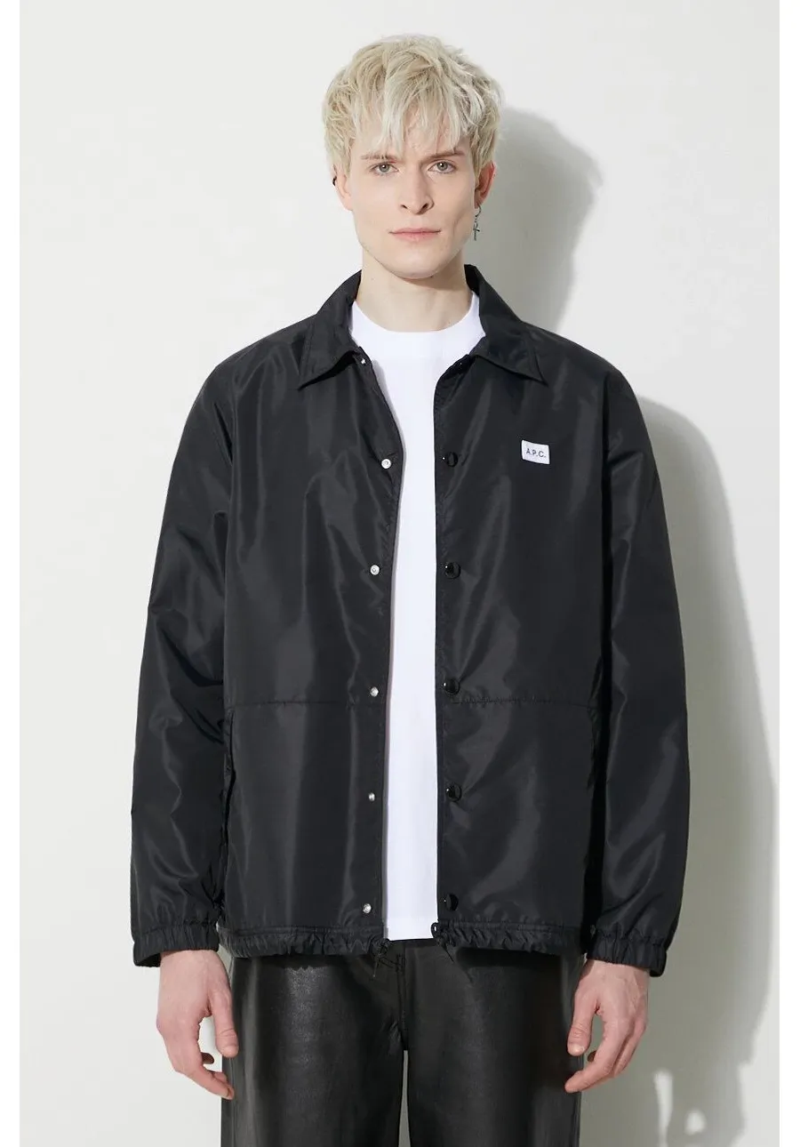 obrazek 1 A.P.C. kurtka koszulowa Blouson Aleksi kolor czarny przejściowa PAAFA.H02739.LZZ