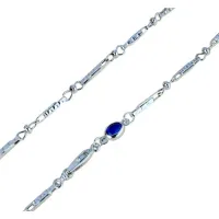 Picture Hollow chain with alternating polished and faceted links