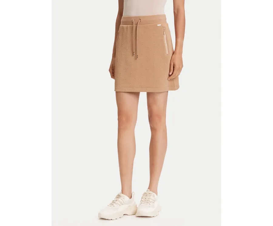 obrazek 1 Guess Spódnica mini V5YD03 KBSL2 Brązowy Regular Fit