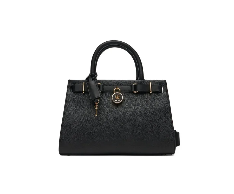obrazek 1 Tommy Hilfiger Torebka American Icon Mini Tote Leather AW0AW17188 Czarny