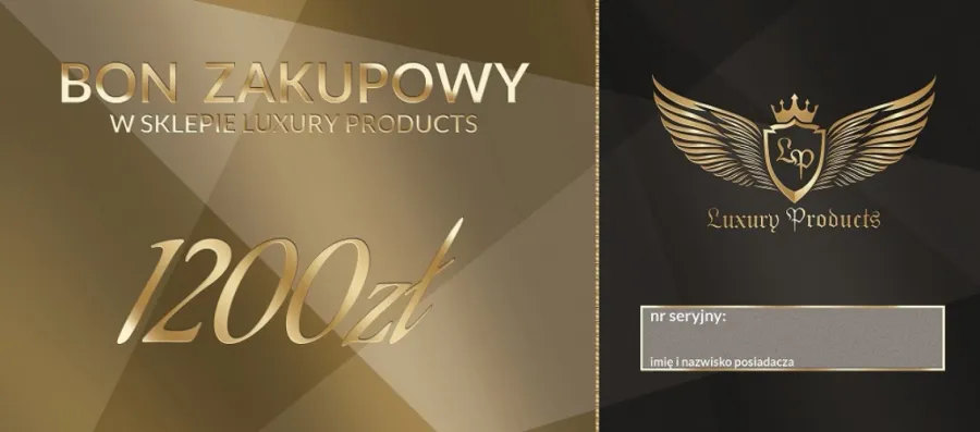 obrazek 1 Luksusowy Bon prezentowy - 1200 zł do wykorzystania w sklepie Luxury Products