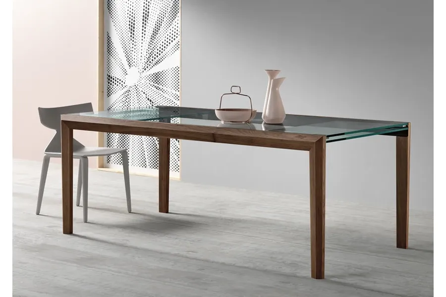 obrazek 3 Luksusowy rozkładany stół z przezroczystego szkła - Tonelli Design