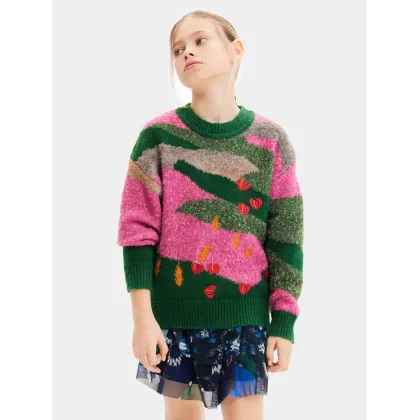 Zdjęcie Desigual Sweter 23WGJF05 Kolorowy Regular Fit