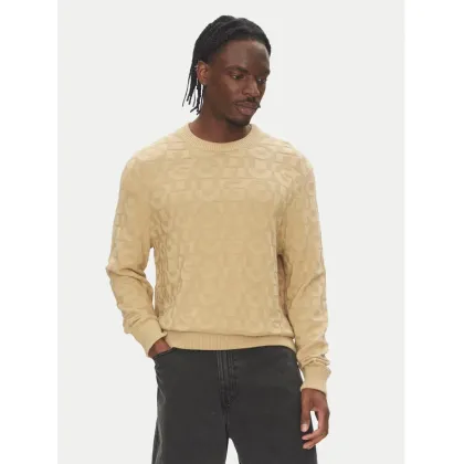 Zdjęcie HUGO Sweter 50543785 Beżowy Regular Fit