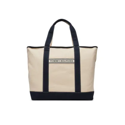 Zdjęcie Tommy Hilfiger Torebka Th Summer Canvas Tote AW0AW17421 Beżowy