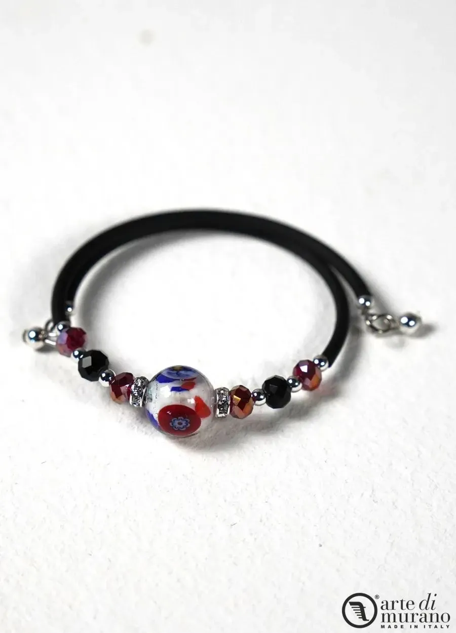 obrazek 1 Piękna włoska bransoletka z koralikami ze szkła Murano