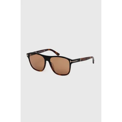 Zdjęcie Tom Ford okulary przeciwsłoneczne męskie kolor brązowy FT1081_5805E