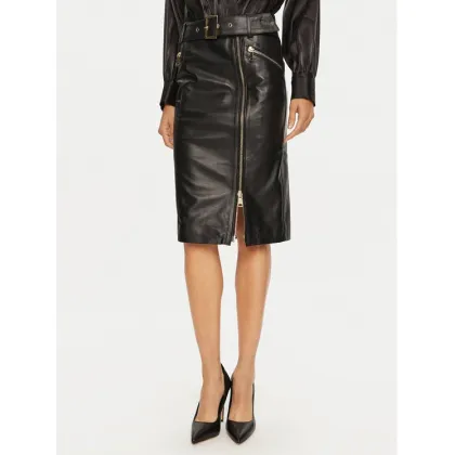 Zdjęcie Babylon Spódnica skórzana S0252B Czarny Regular Fit