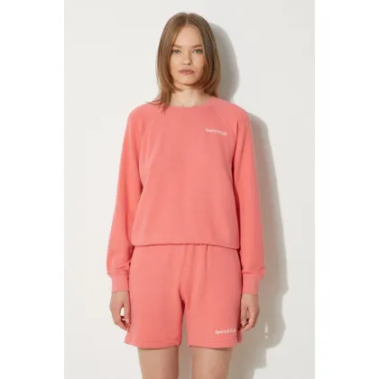 Zdjęcie Sporty & Rich bluza Serif Logo Soft Crewneck damska kolor różowy gładka WS047S402SC