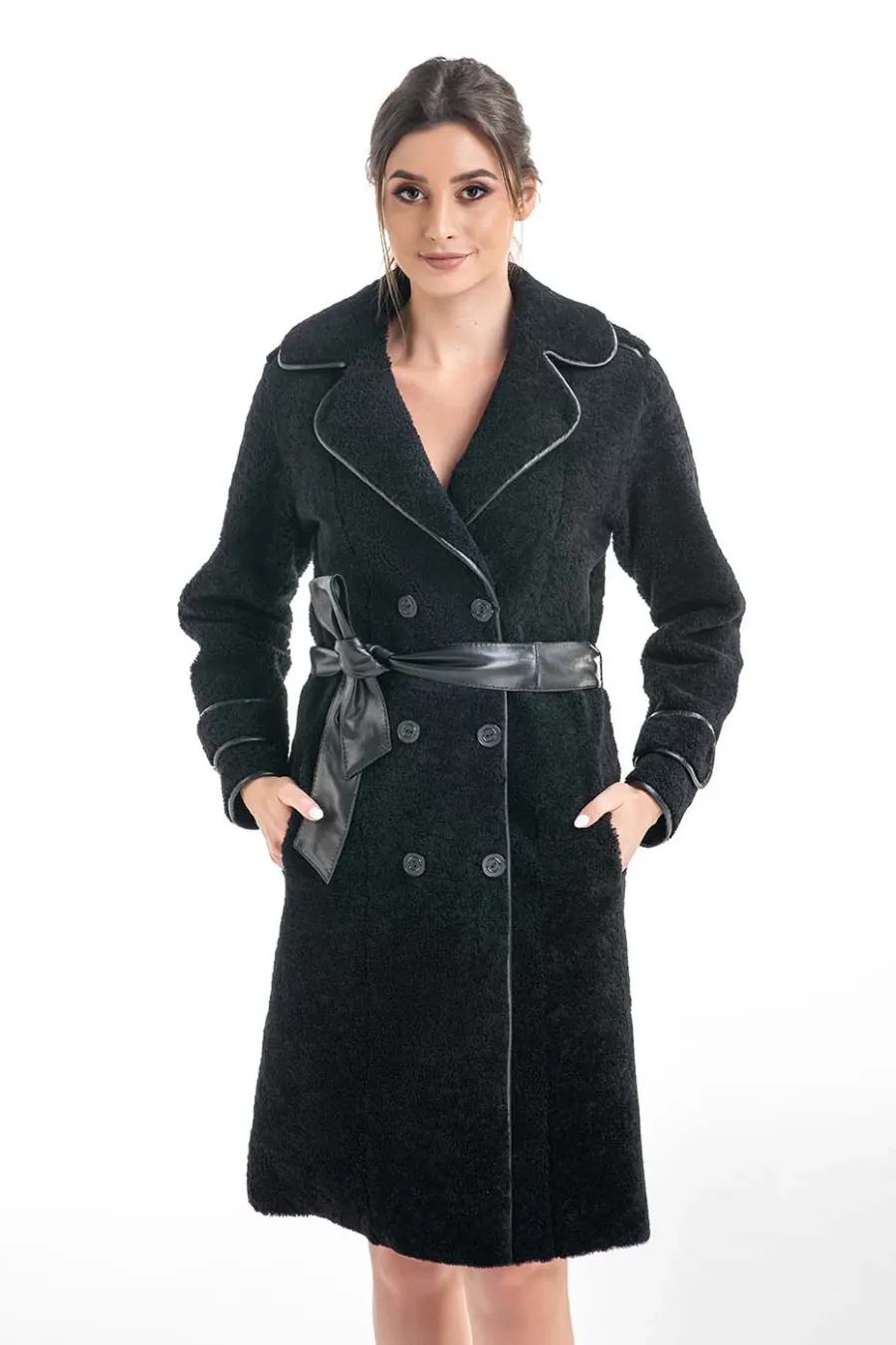 a fur coat in a luxury style for a woman - shop