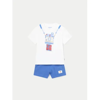 Zdjęcie Mayoral Komplet t-shirt i spodenki 1657 Niebieski Regular Fit