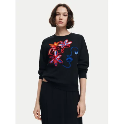 Zdjęcie Desigual Bluza Lady 24WWSK16 Czarny Regular Fit