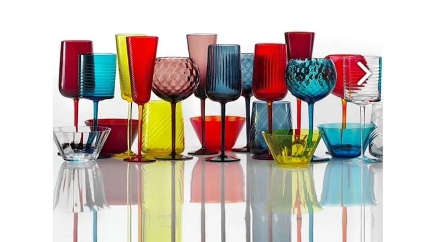 obrazek 2 Elegancki szklany kieliszek do czerwonego wina Murano