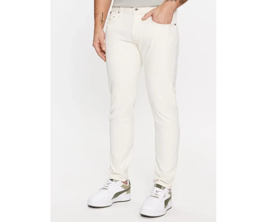 obrazek 1 Pepe Jeans Jeansy PM207390WI5 Écru Tapered Fit