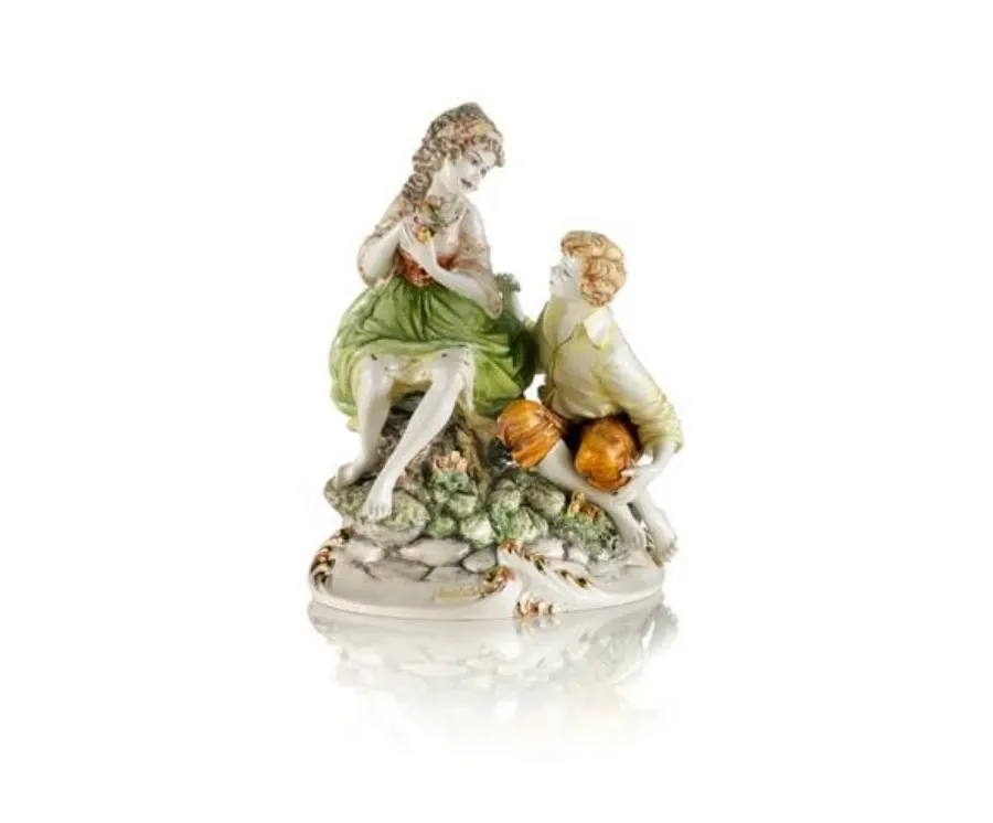 picture 1 Baroque figure of two children made of ceramics - Ceramiche ML
