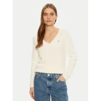 Zdjęcie Tommy Hilfiger Sweter WW0WW44452 Écru Regular Fit