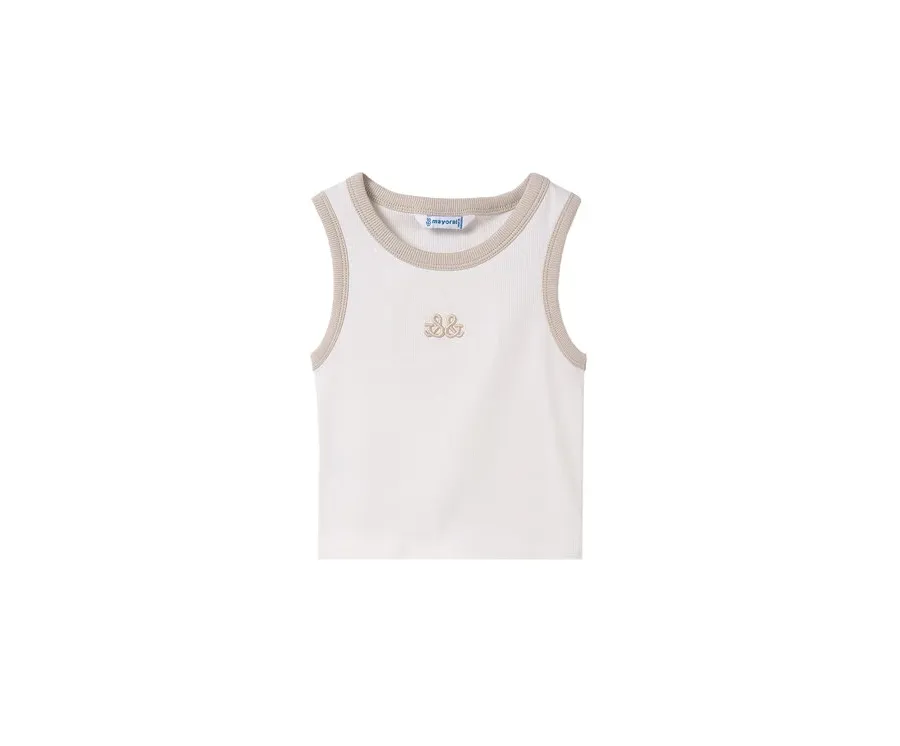 obrazek 1 Mayoral Top 6032 Écru Slim Fit