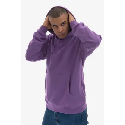 Zdjęcie Maharishi bluza bawełniana męska kolor fioletowy z kapturem z aplikacją 4098.PURPLE-PURPLE