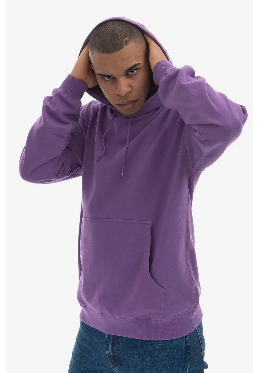 obrazek 1 Maharishi bluza bawełniana męska kolor fioletowy z kapturem z aplikacją 4098.PURPLE-PURPLE