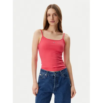 Zdjęcie Tommy Jeans Top Essential DW0DW20675 Różowy Slim Fit