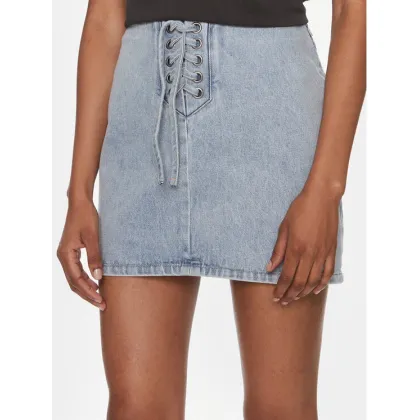 Zdjęcie ROTATE Spódnica jeansowa Denim Laced Mini 1120101468 Niebieski Regular Fit