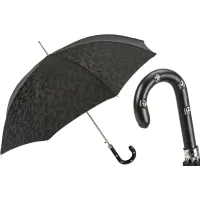 Picture Stylish men's umbrella in a black camouflage pattern with a handle with skulls - Pasotti