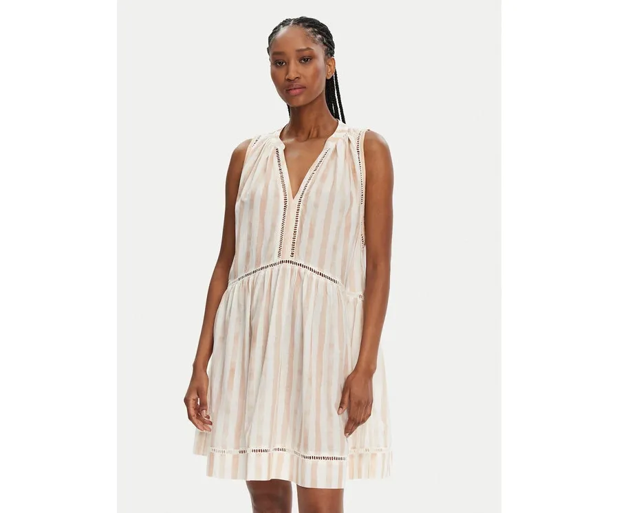 obrazek 1 Seafolly Sukienka letnia Ladder 55405-DR Beżowy Relaxed Fit