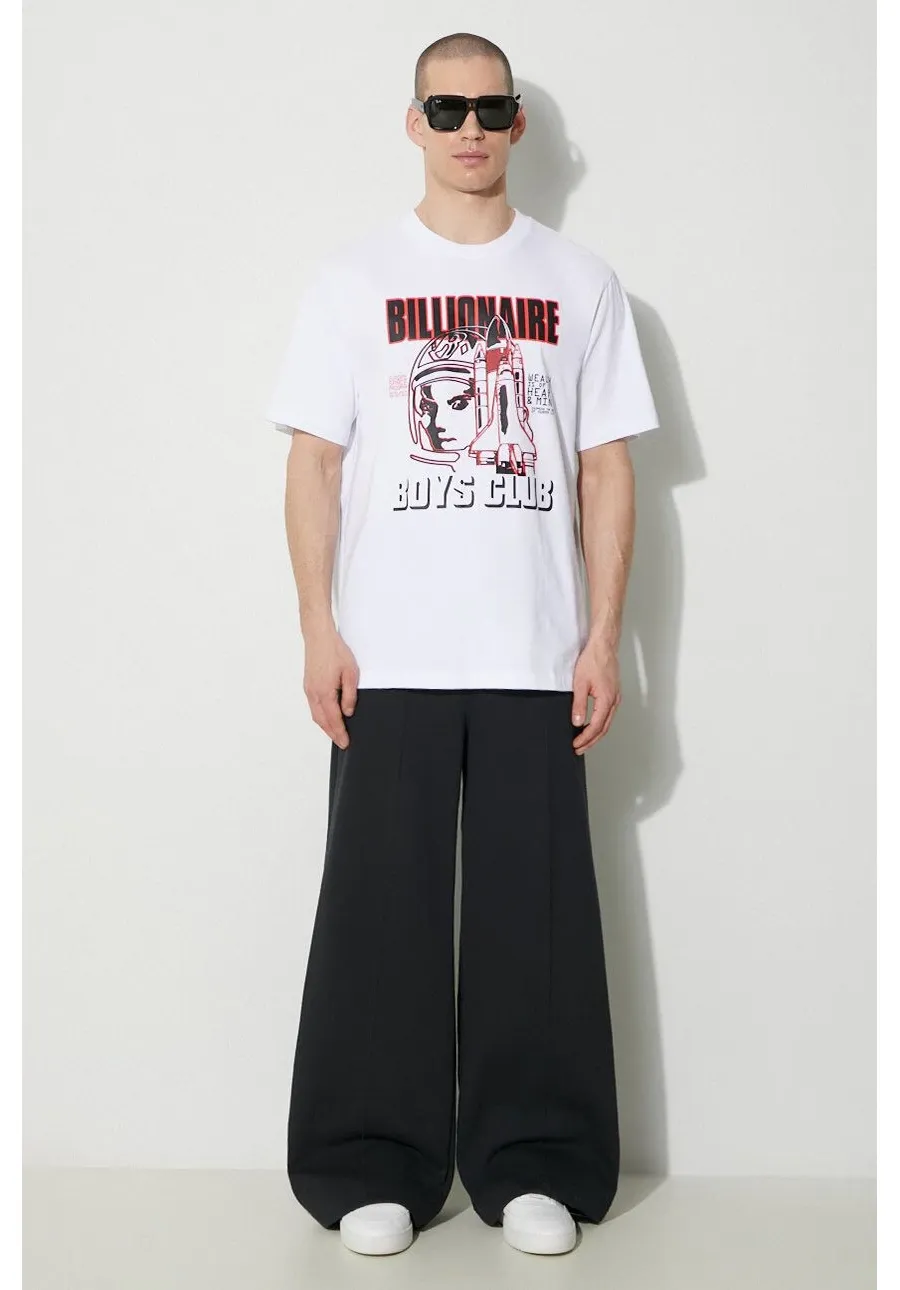 obrazek 1 Billionaire Boys Club t-shirt bawełniany Space Program męski kolor biały z nadrukiem B24139