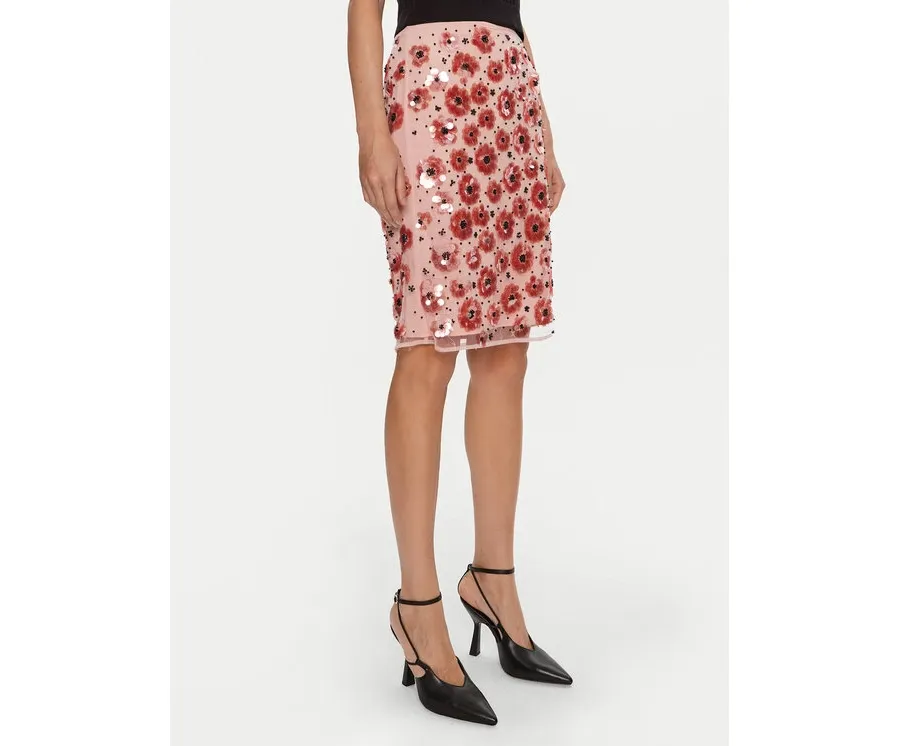 obrazek 1 ROTATE Spódnica ołówkowa Dula 1132471922 Różowy Slim Fit