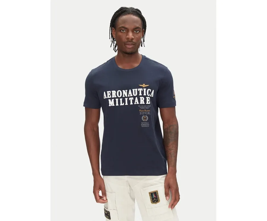 obrazek 1 Aeronautica Militare T-Shirt 251TS2401J592 Granatowy Regular Fit