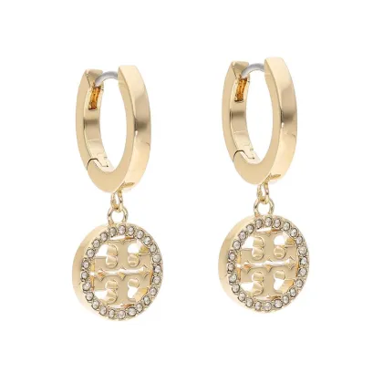 Zdjęcie Tory Burch Kolczyki Miller Pave Hoop Earring 87041 Złoty