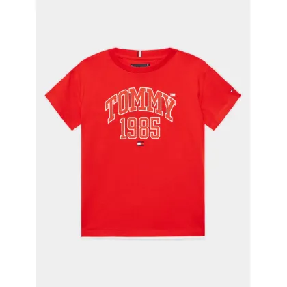 Zdjęcie Tommy Hilfiger T-Shirt Varsity KB0KB08206 D Czerwony Regular Fit