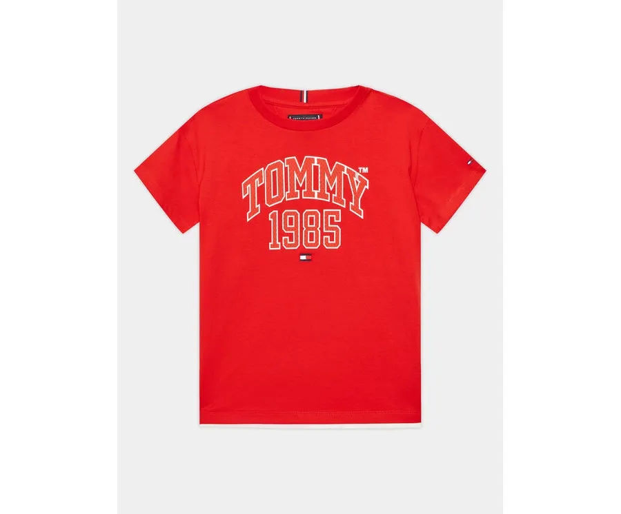 obrazek 1 Tommy Hilfiger T-Shirt Varsity KB0KB08206 D Czerwony Regular Fit