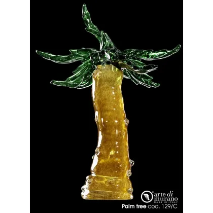 Zdjęcie Stylowa rzeźbion palma szkło Murano