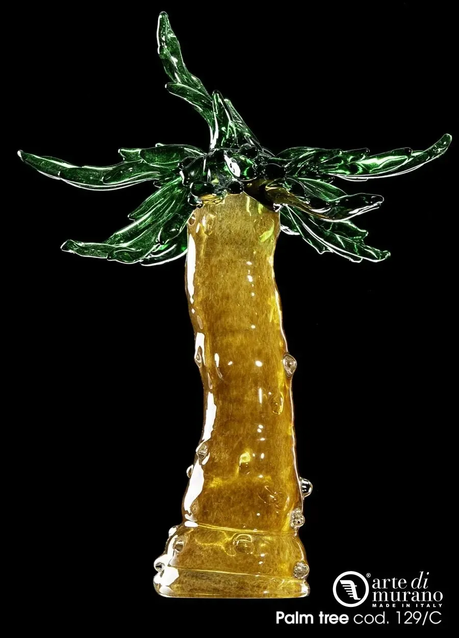 obrazek 1 Stylowa rzeźbion palma szkło Murano