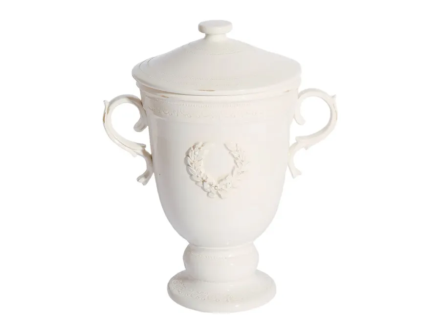 obrazek 1 Ceramiczna urna z uchwytami wykonana w stylu klasycznym - Virginia Casa