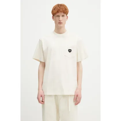 Zdjęcie Carhartt WIP t-shirt bawełniany S/S Ingo Pocket T-Shirt męski kolor beżowy z aplikacją I034486.32MXX