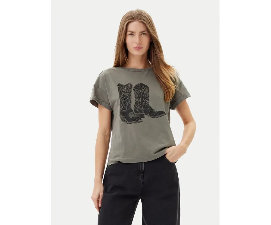 obrazek 1 Noisy May T-Shirt 27030135 Szary Regular Fit