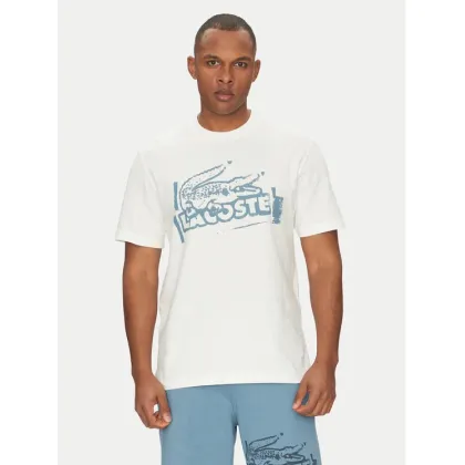 Zdjęcie Lacoste T-Shirt TH0284 Écru Classic Fit