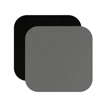 Zdjęcie Podkładka pod szklankę wykonana ze skóry w kolorze czarnym i szarym