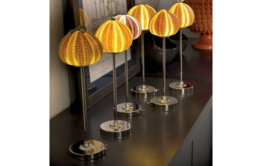 obrazek 2 Prestiżowa lampa led z jeżowcem i niklowanym mosiądzem